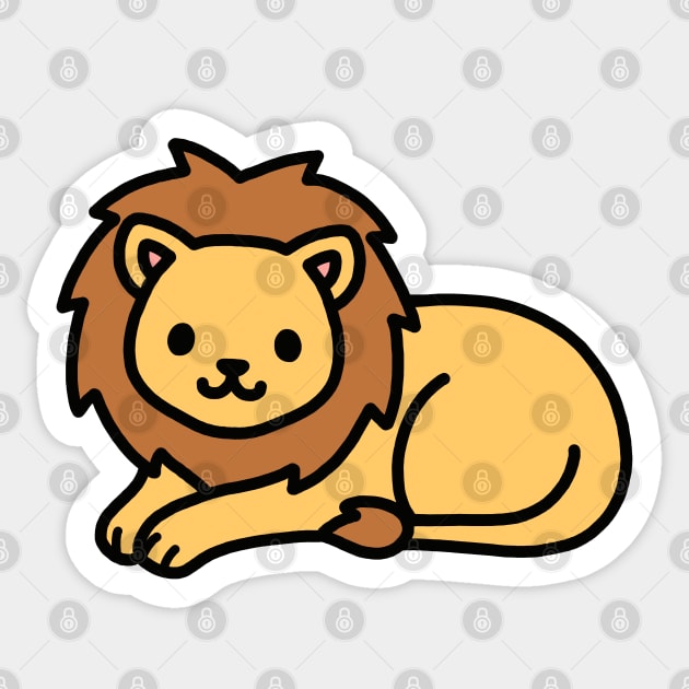 Lion Sticker by littlemandyart